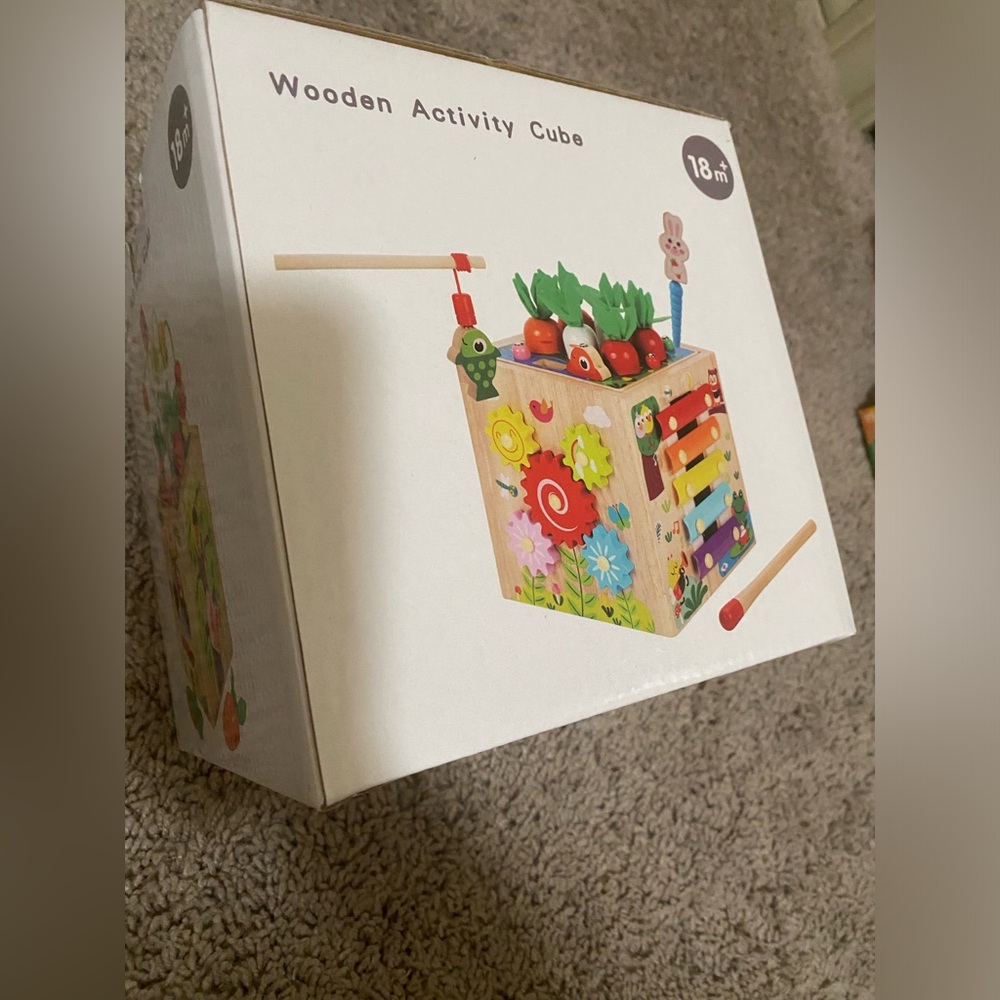 New Wooden Activity Cube For 18m+ - Picture 1 of 3